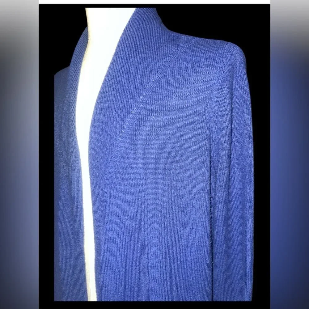 Chico's purple Open Front Cardigan pockets
